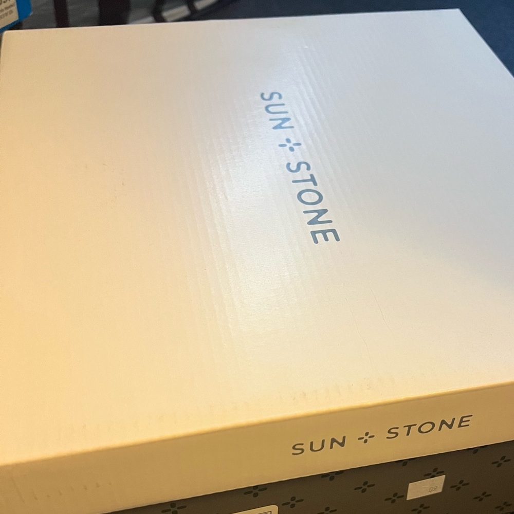 Sun + Stone Woman's Tan block Tall Heeled Boots. - Picture 4 of 6
